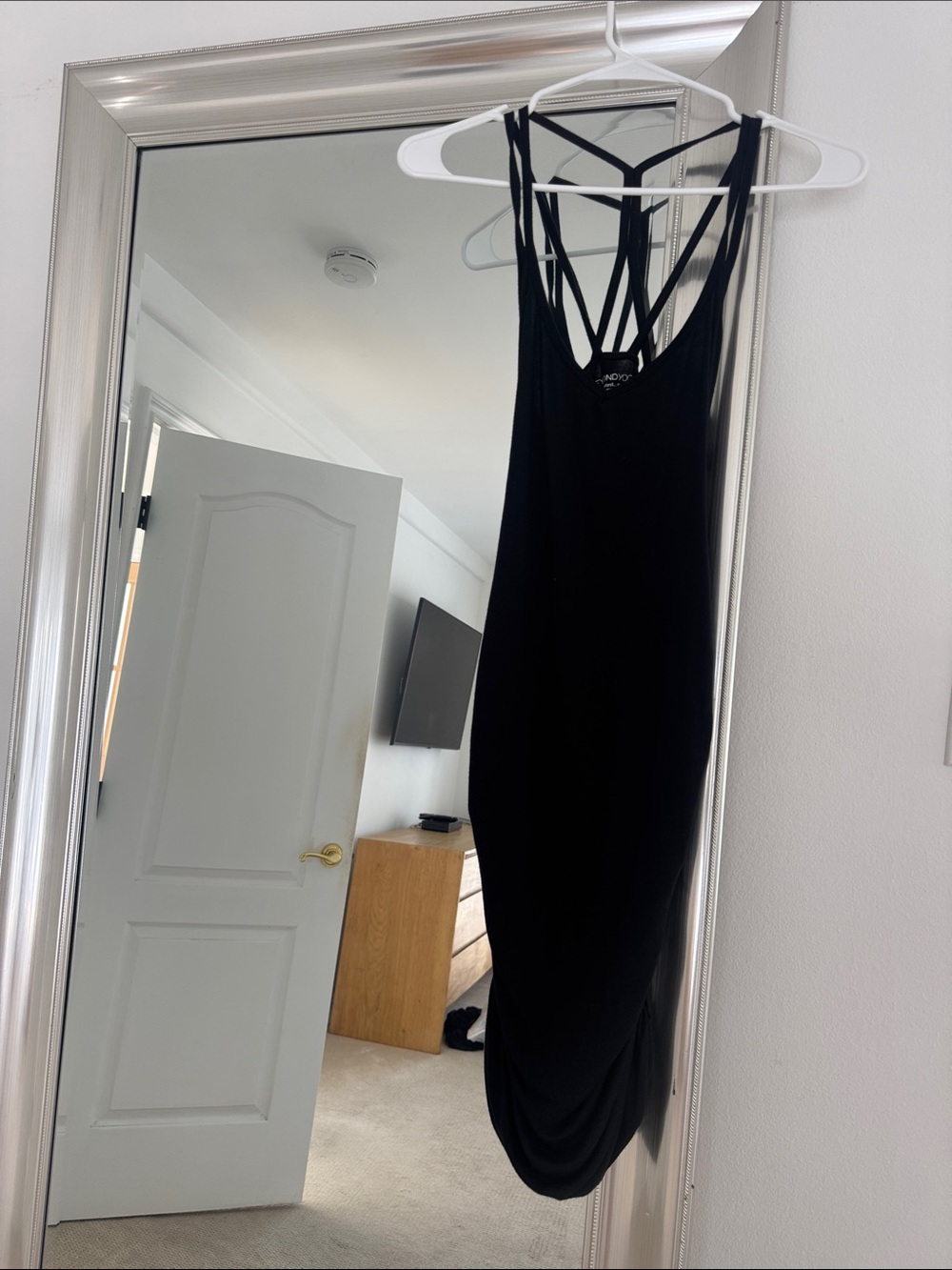 Beyond Yoga Black Strappy Mini Dress